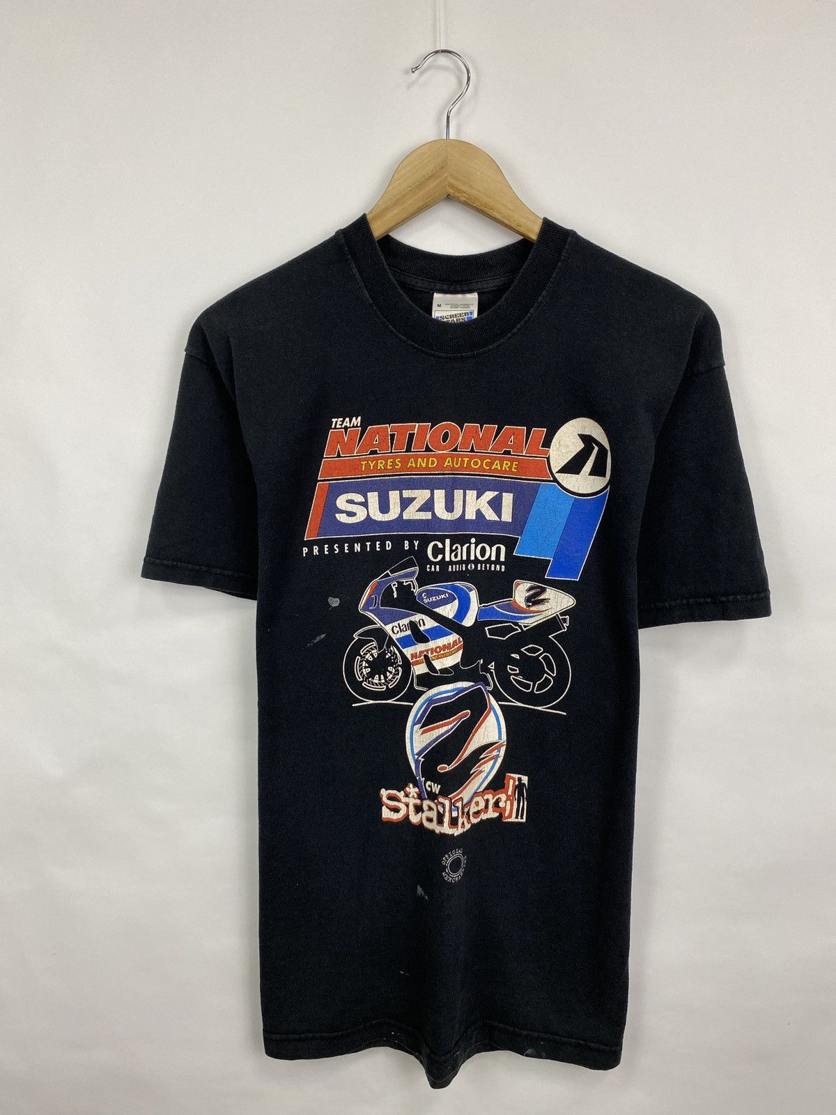 Fruit Of The Loom Vintage 90s Suzuki Chris Walker Stalker Racing T-Shirt Y2K Size US M / EU 48-50 / 2 - 3 Thumbnail