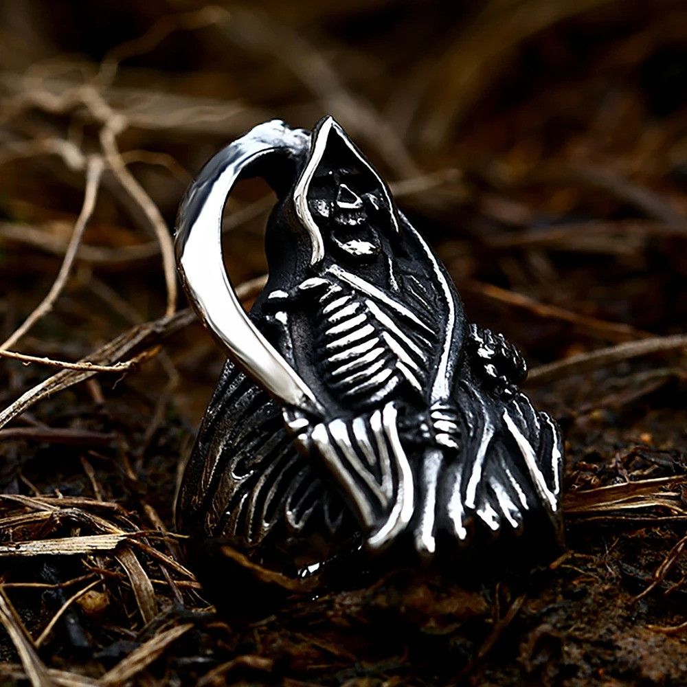 Vintage Vintage Unique Skull Ring Size ONE SIZE - 2 Thumbnail