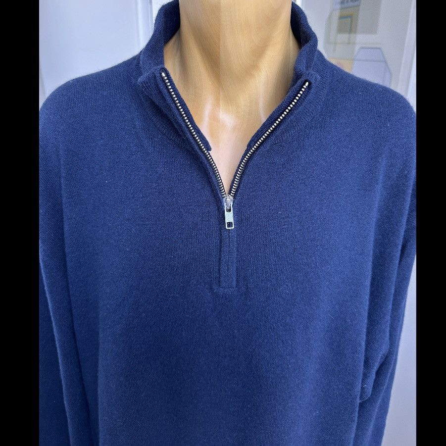 Quince QUINCE 100% CASHMERE SWEATER NAVY BLUE QUARTER ZIP XXXL 3XL Size US XXL / EU 58 / 5 - 3 Thumbnail