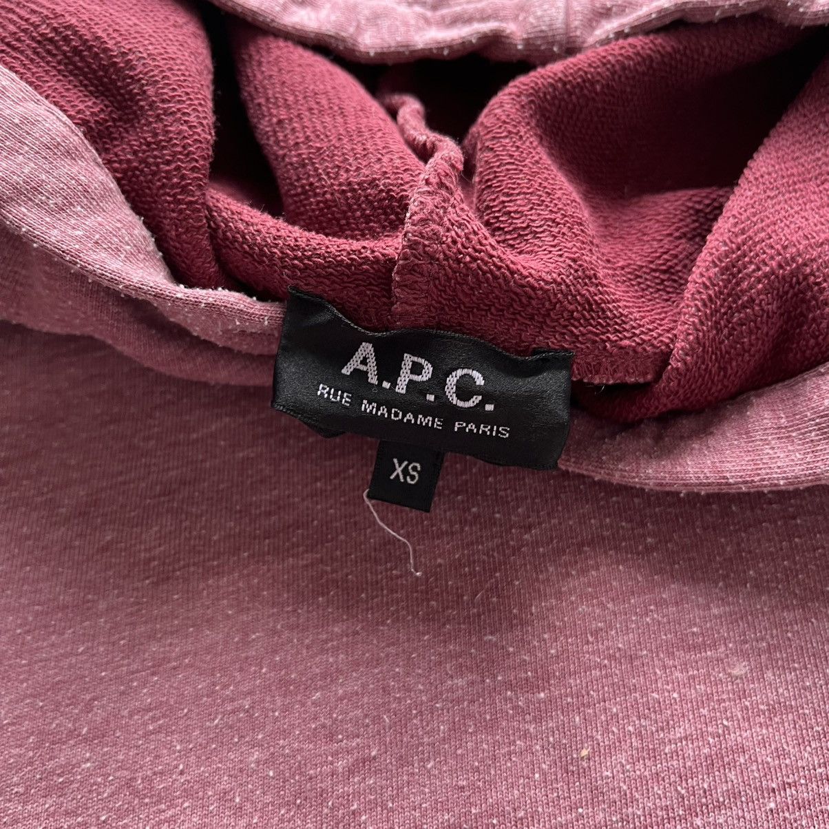 A.P.C. APC Cotton Logo Maroon Hoodie Size US XS / EU 42 / 0 - 5 Thumbnail