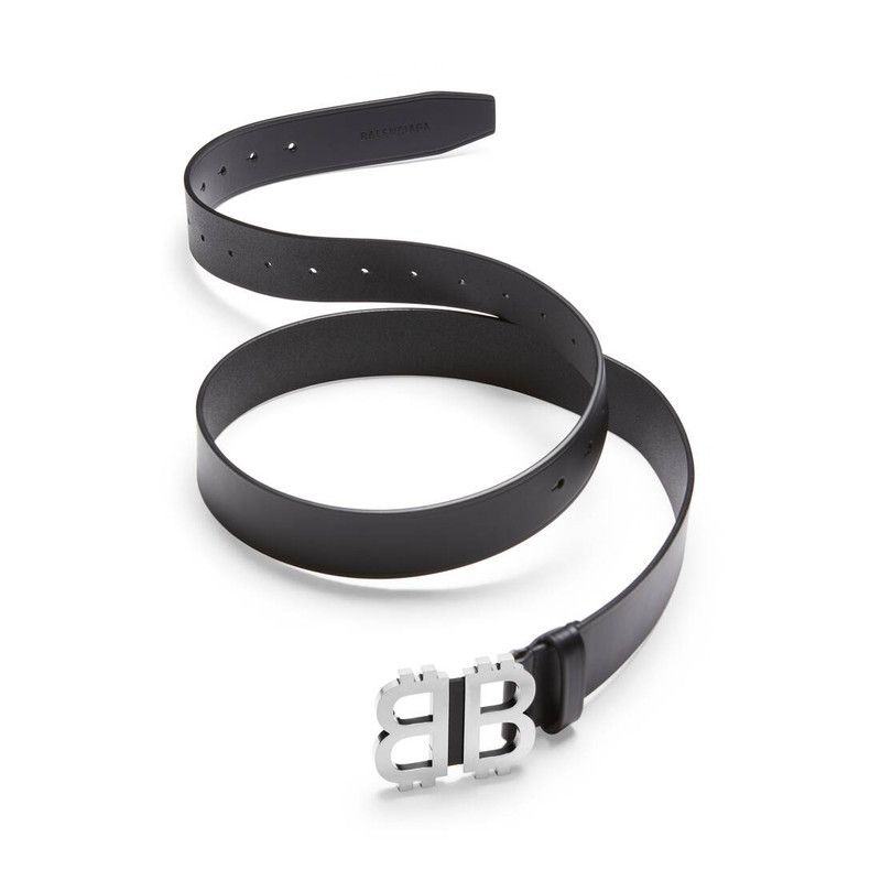 Balenciaga o1bcso1str0226 Size: 85 / Crypto Bb Belt In Black Size 34 - 3 Thumbnail