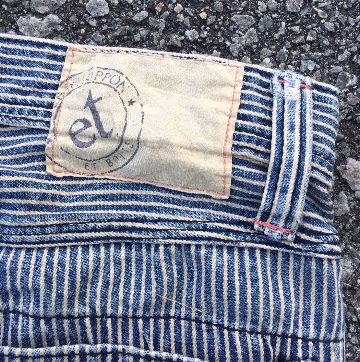 If Six Was Nine × Issey Miyake × Japanese Brand Flare💥 90s Hickory Et Boite Mudwash Pants Jean Size US 29 - 6 Thumbnail