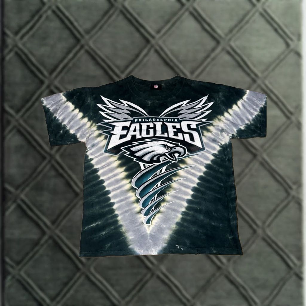 NFL VINTAGE NFL Team Apparel Philadelphia Eagles Tye Dye T Shirt Adult S/M Green Y2K 2000s Size US S / EU 44-46 / 1 - 1 Thumbnail