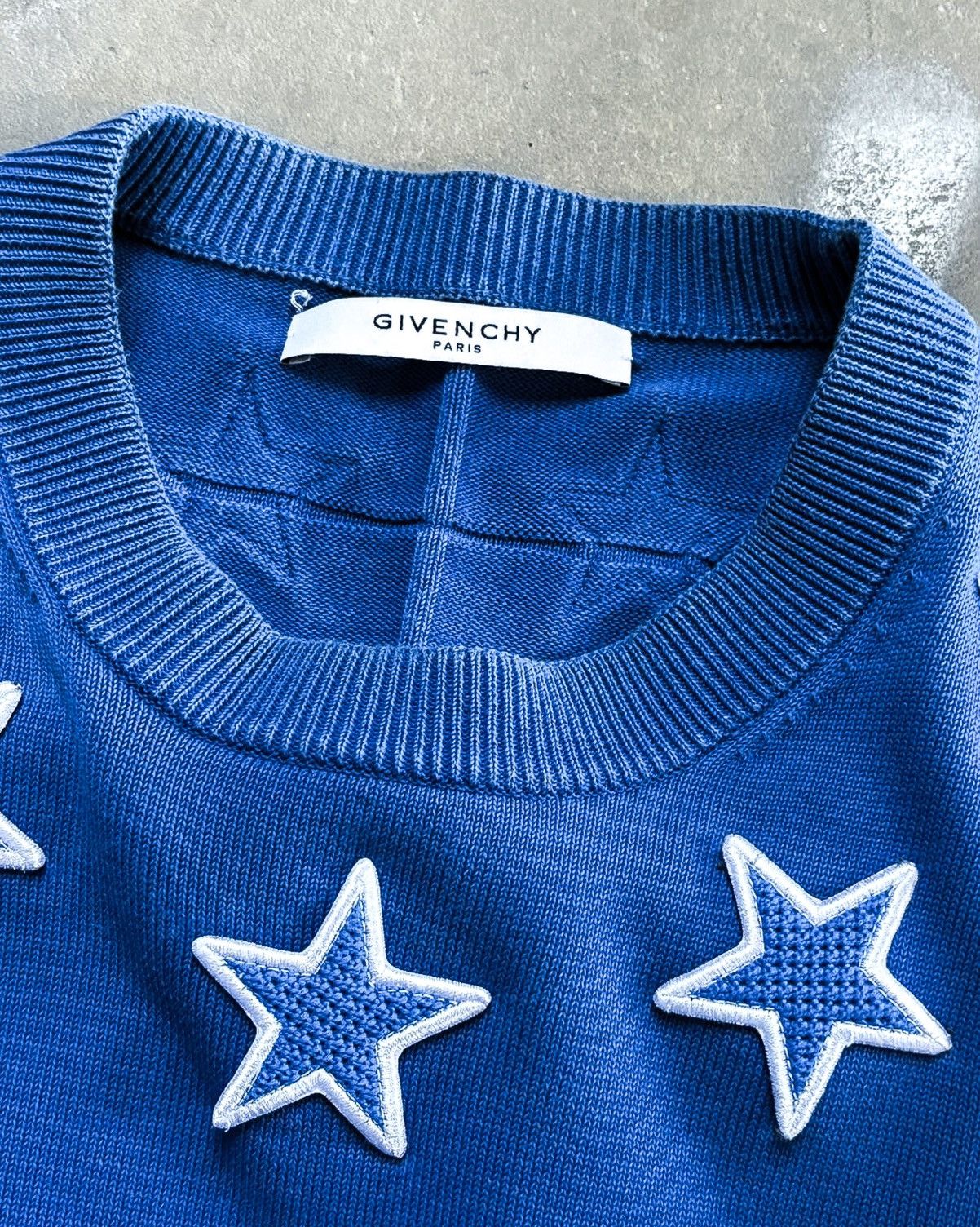 Givenchy S/S16 BLUE STAR COLLAR SWEATER Size US XS / EU 42 / 0 - 5 Thumbnail