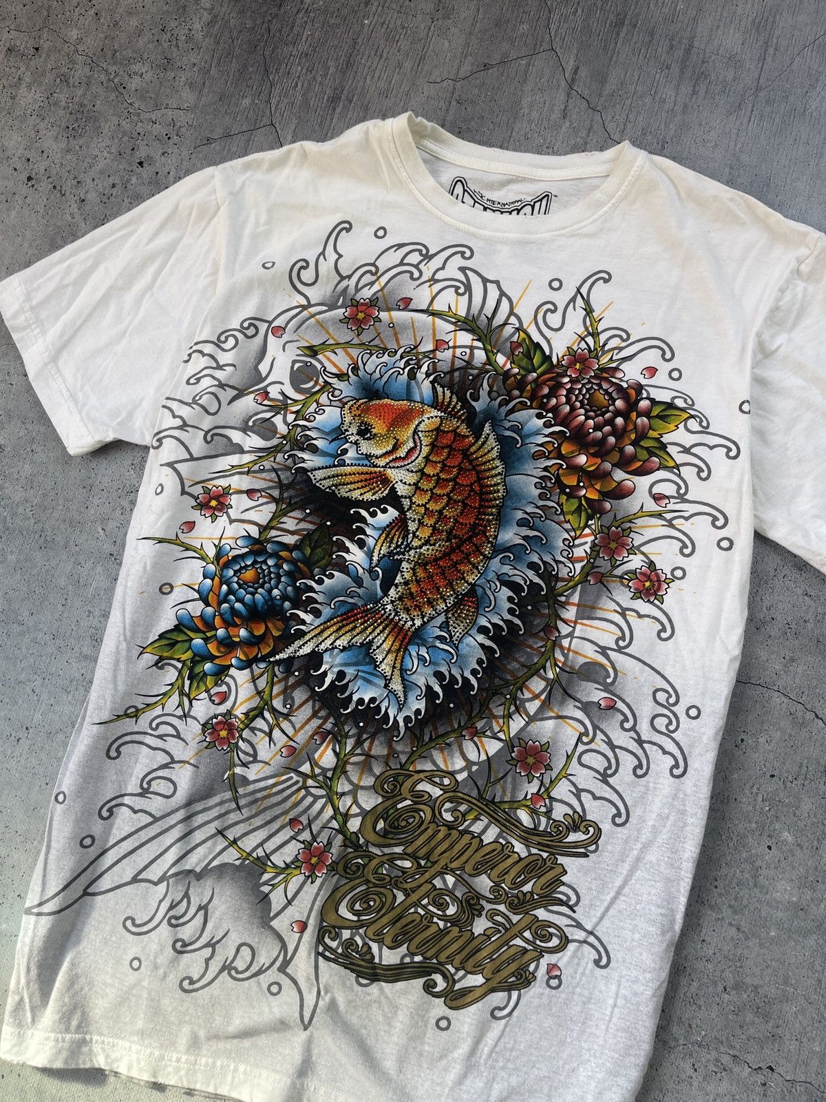 Affliction × Vintage Y2K Affliction Style Rhinestone Emperor Eternity Tee Size US L / EU 52-54 / 3 - 3 Thumbnail