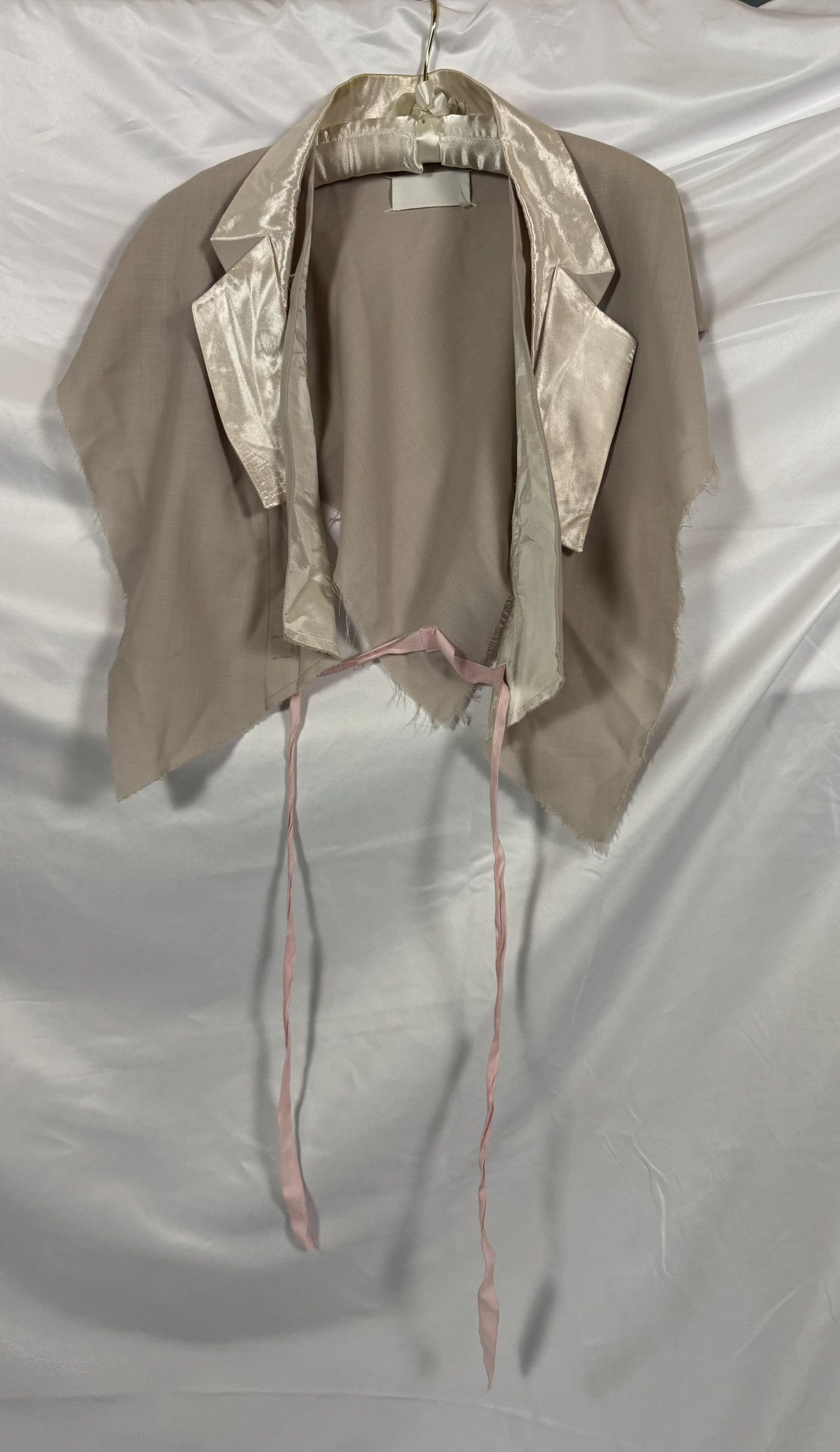 Maison Margiela Vintage Margiela Wool Asymmetric Draped Bolero Cape Taupe Size M / US 6-8 / IT 42-44 - 9 Thumbnail