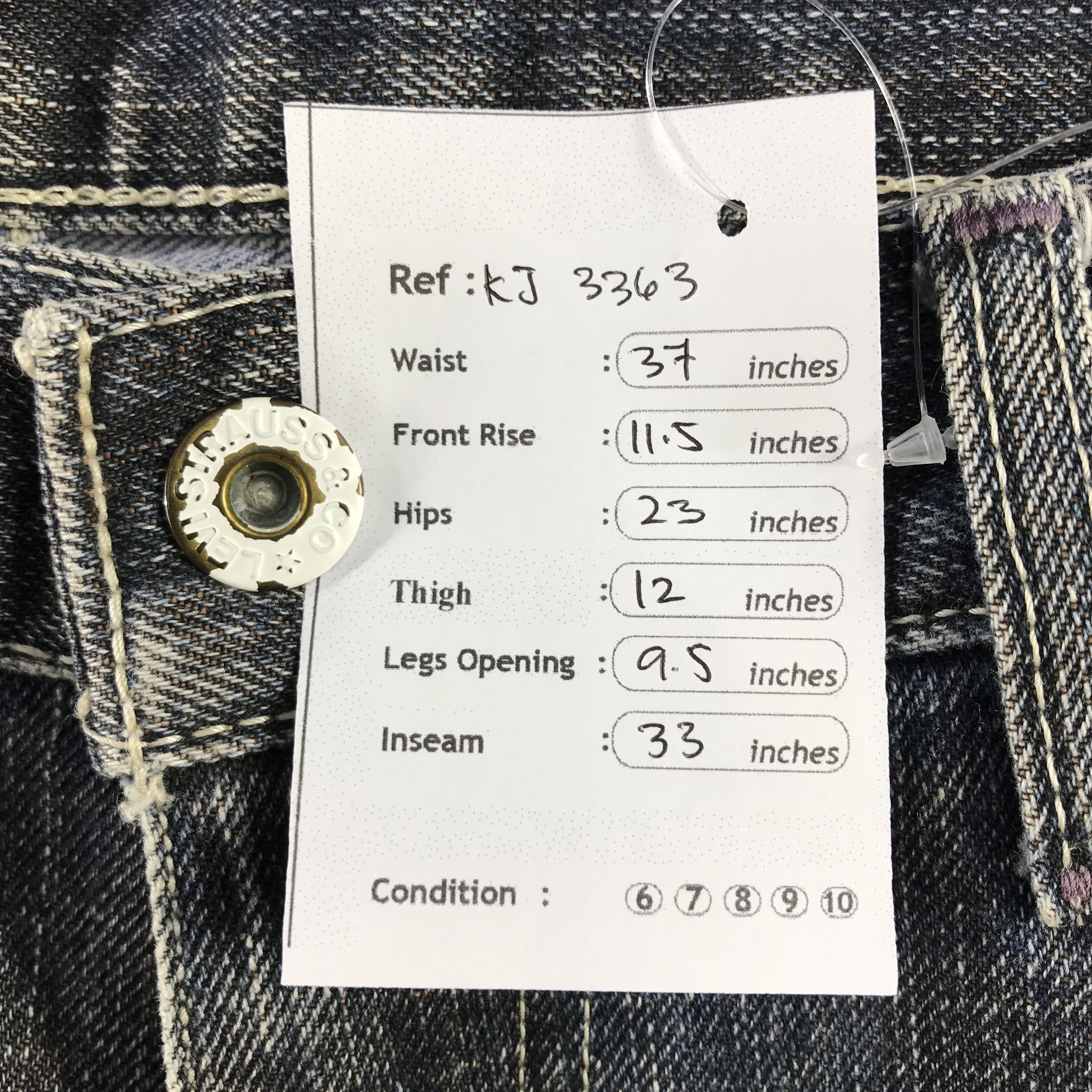 Levi's Vintage Levis 507 Jeans Faded Blue Denim KJ3363 Size US 36 / EU 52 - 11 Thumbnail