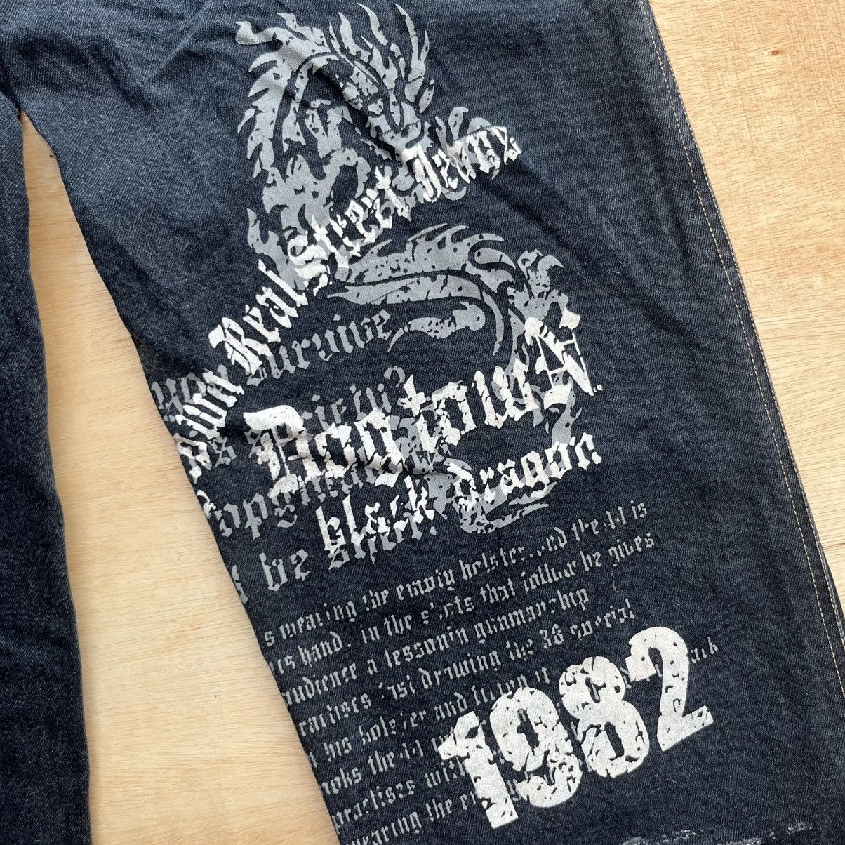 Dogtown DOGTOWN SKATEBOARDS BLACK DRAGON VINTAGE HIP HOP POEM Y2K Size US 34 / EU 50 - 5 Thumbnail