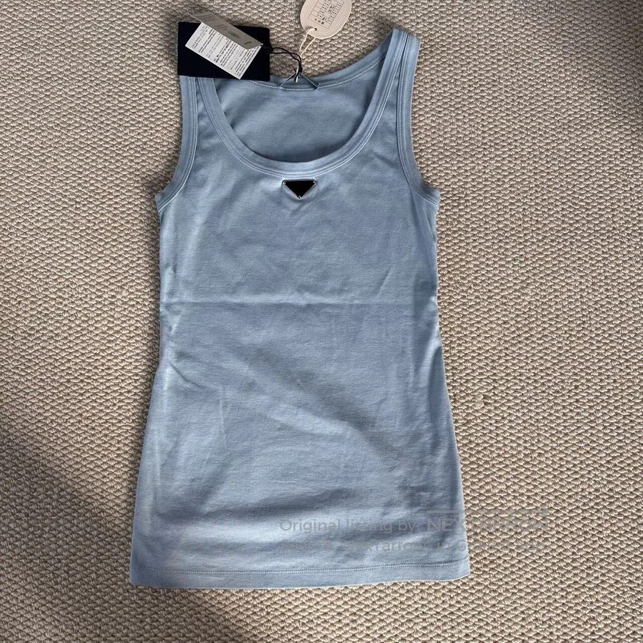 prada logo print sleeveless tank top.