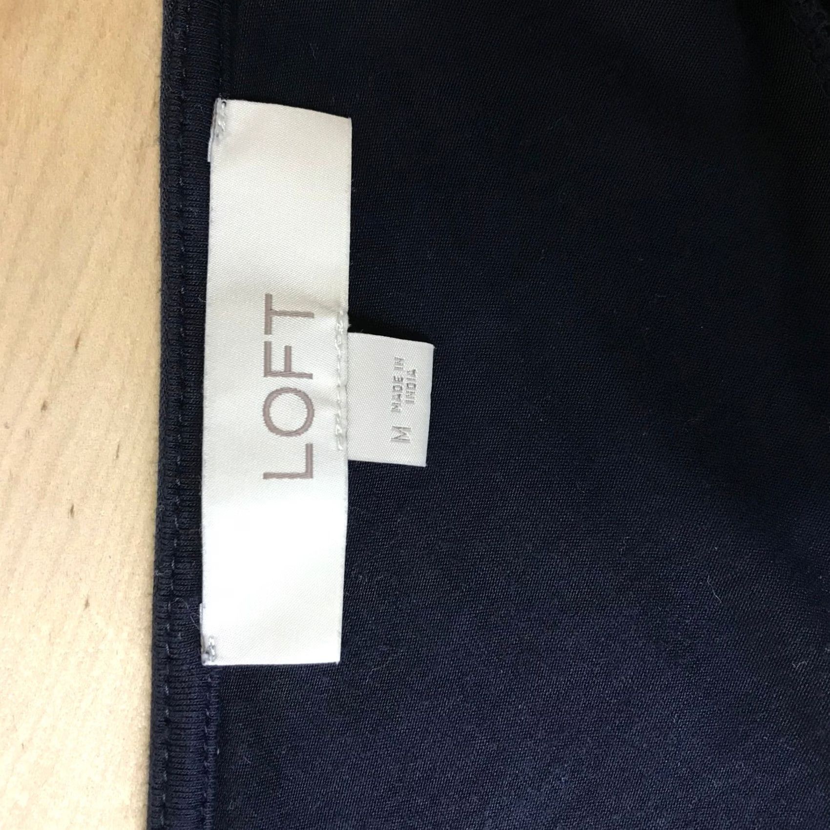 Loft VINTAGE? No. LOFT Navy Blue Floral Embroidered V-Neck Short Sleeve Swing T-Shirt Dress Medium Size M / US 6-8 / IT 42-44 - 7 Thumbnail