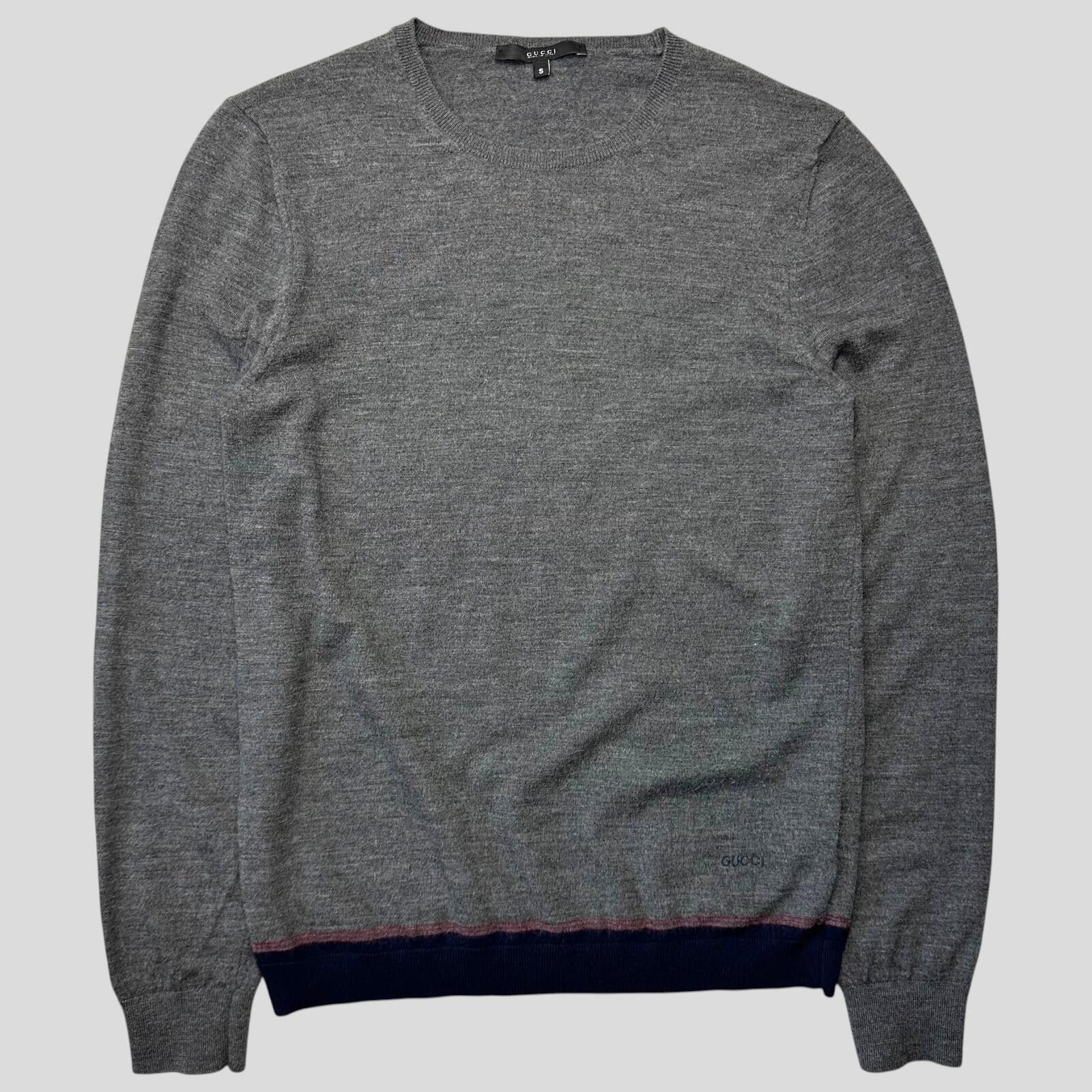 Gucci Gucci by Tom Ford 00’s Embroidered Logo Light Wool Knit - S Size US S / EU 44-46 / 1 - 1 Thumbnail