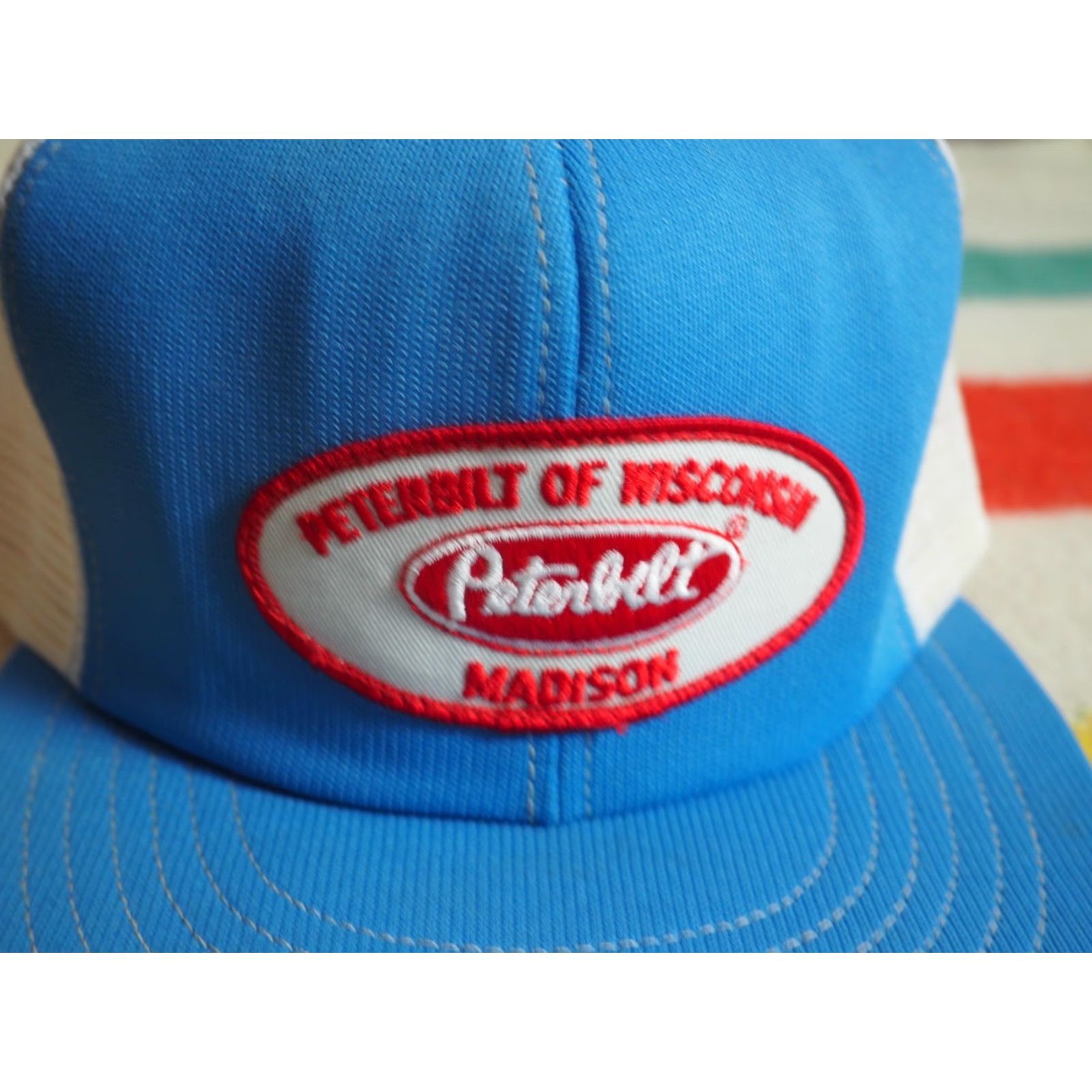 Madison VTG 80s Peterbilt 80s Blue Adjustable Snapback Hat User: VTG 80s Peterbilt Blue Adjustable Snapback Hat Size ONE SIZE - 3 Thumbnail