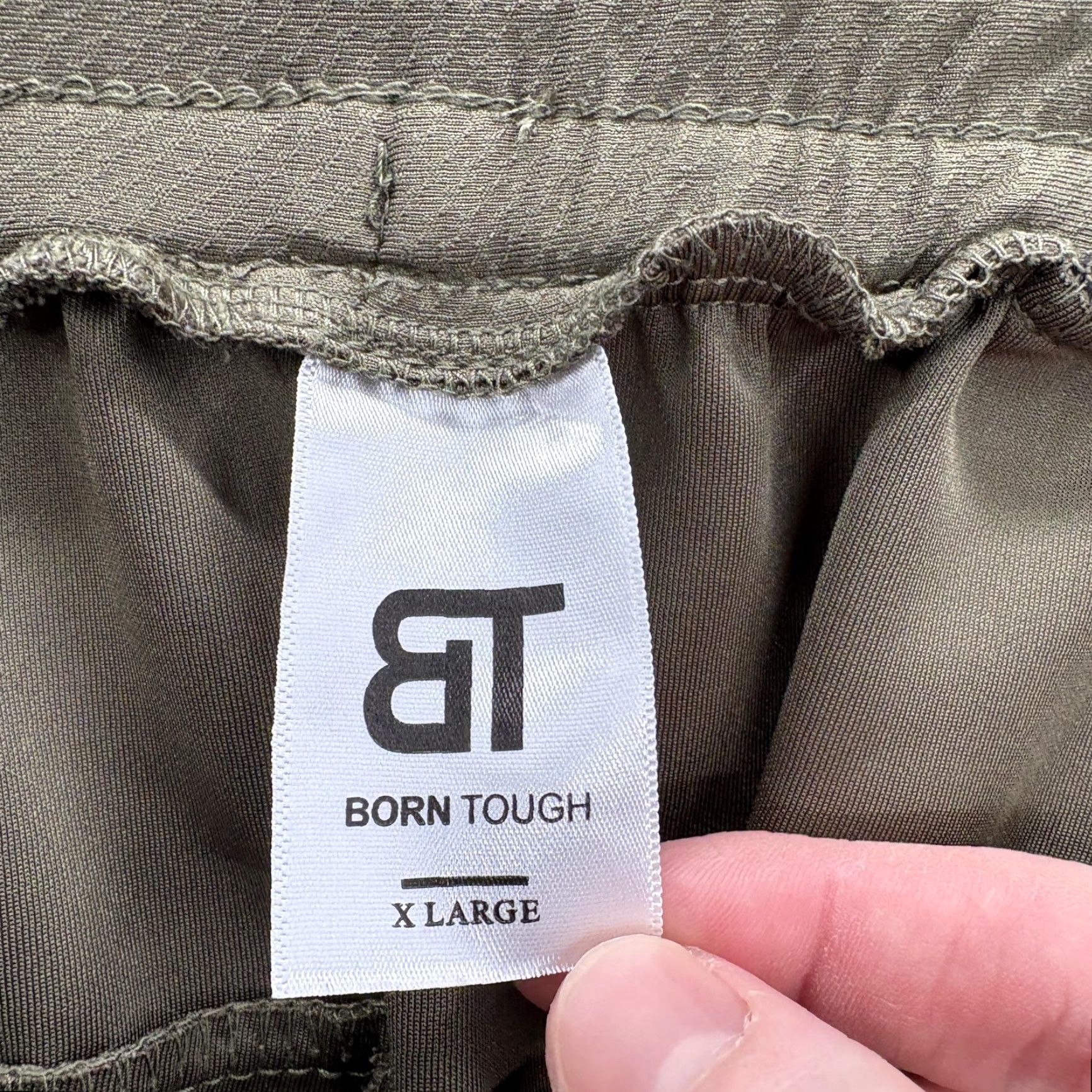 Born Born Tough Momentum Jogger Pants Mens XL Green Cargo Pocket Tapered Stretch Tech Cannabis? Size US 36 / EU 52 - 4 Thumbnail