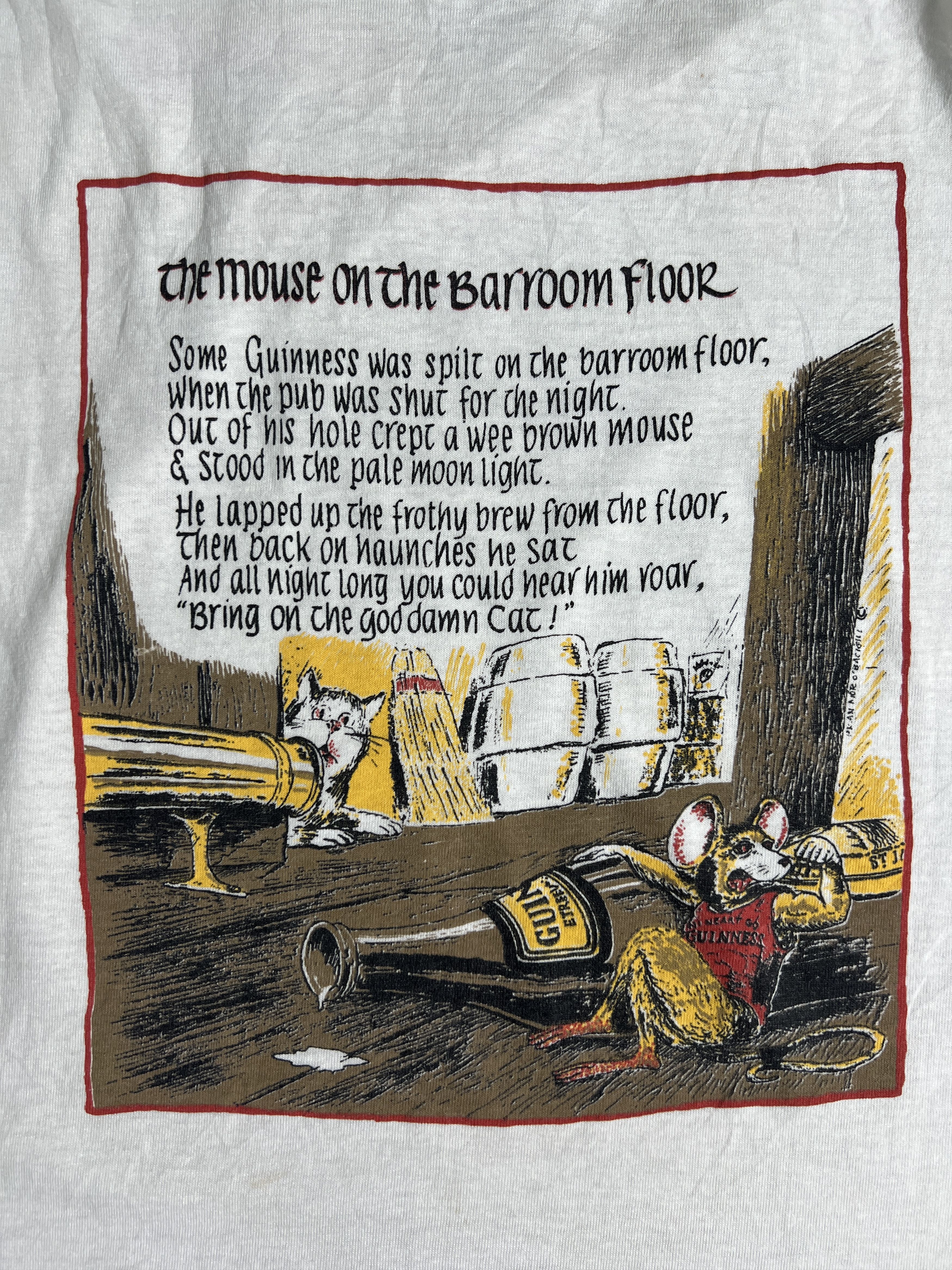 Fruit Of The Loom 90s Mouse on the Barroom Floor Guinness Beer (XL) GTME368 Size US XL / EU 56 / 4 - 2 Thumbnail