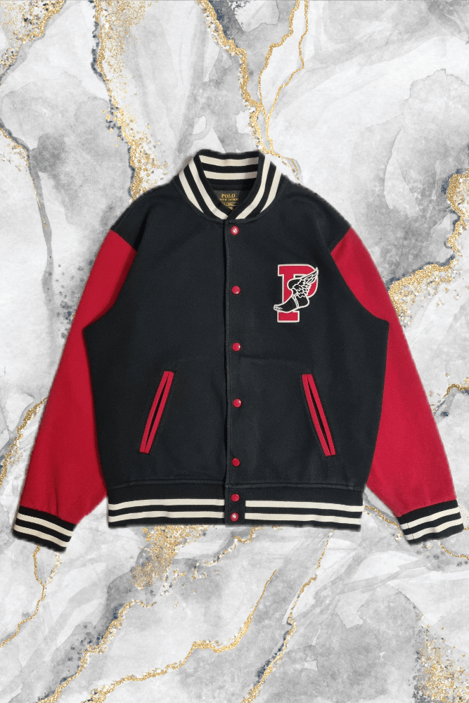 Polo Ralph Lauren × Ralph Lauren Polo Ralph Lauren P-Wing Patch Baseball Bomber Jacket Size US M / EU 48-50 / 2 - 1 Thumbnail