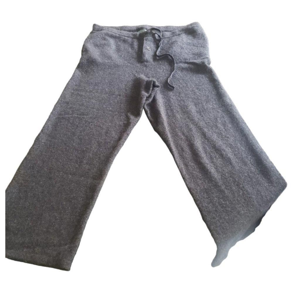 Designer CT888 Hammacher Schlmmer Men"s Dark Gray Cashmere Pant XXL Size US 40 / EU 56 - 4 Thumbnail