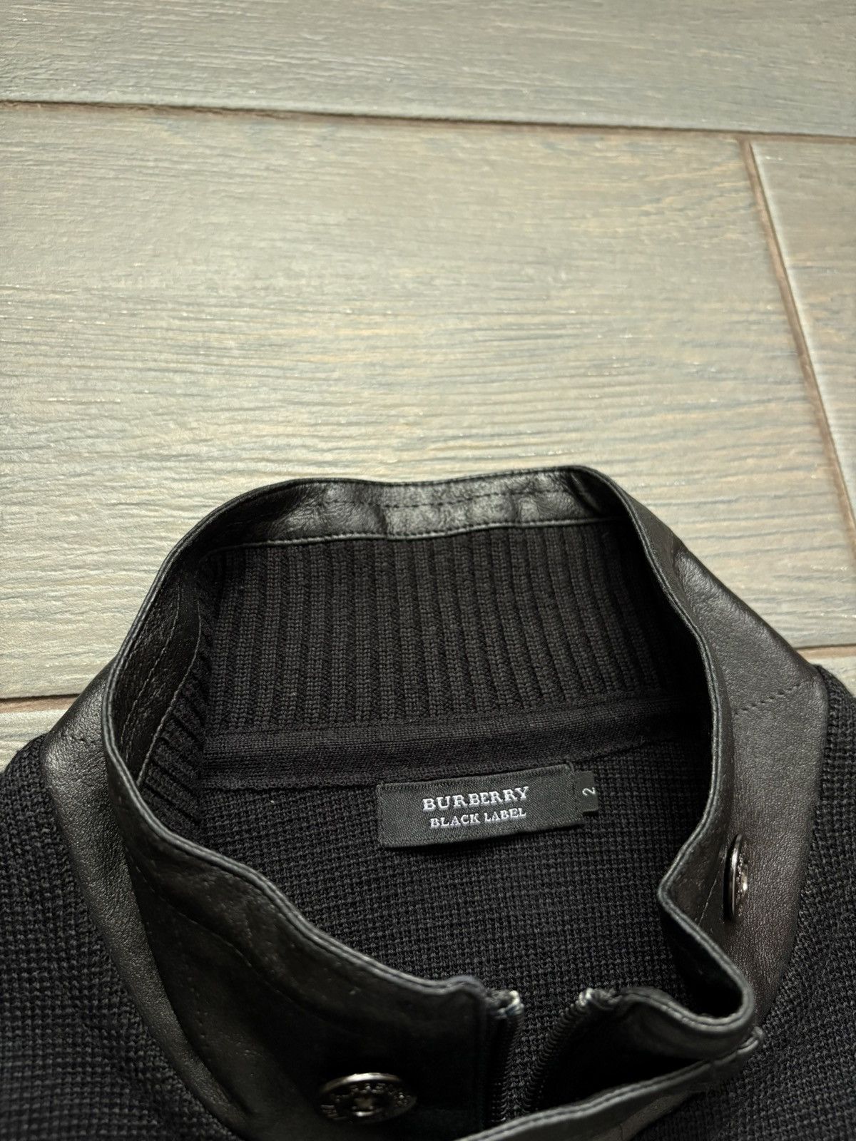 Burberry Burberry Black Label Knit Pullover Sweater Leather Trim Zip Size US M / EU 48-50 / 2 - 6 Thumbnail