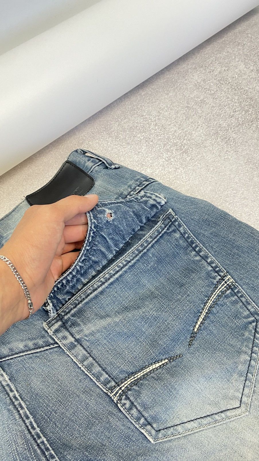Other Jeans Dirty Pants faded crashed y2k distressed Size US 38 / EU 54 - 15 Thumbnail