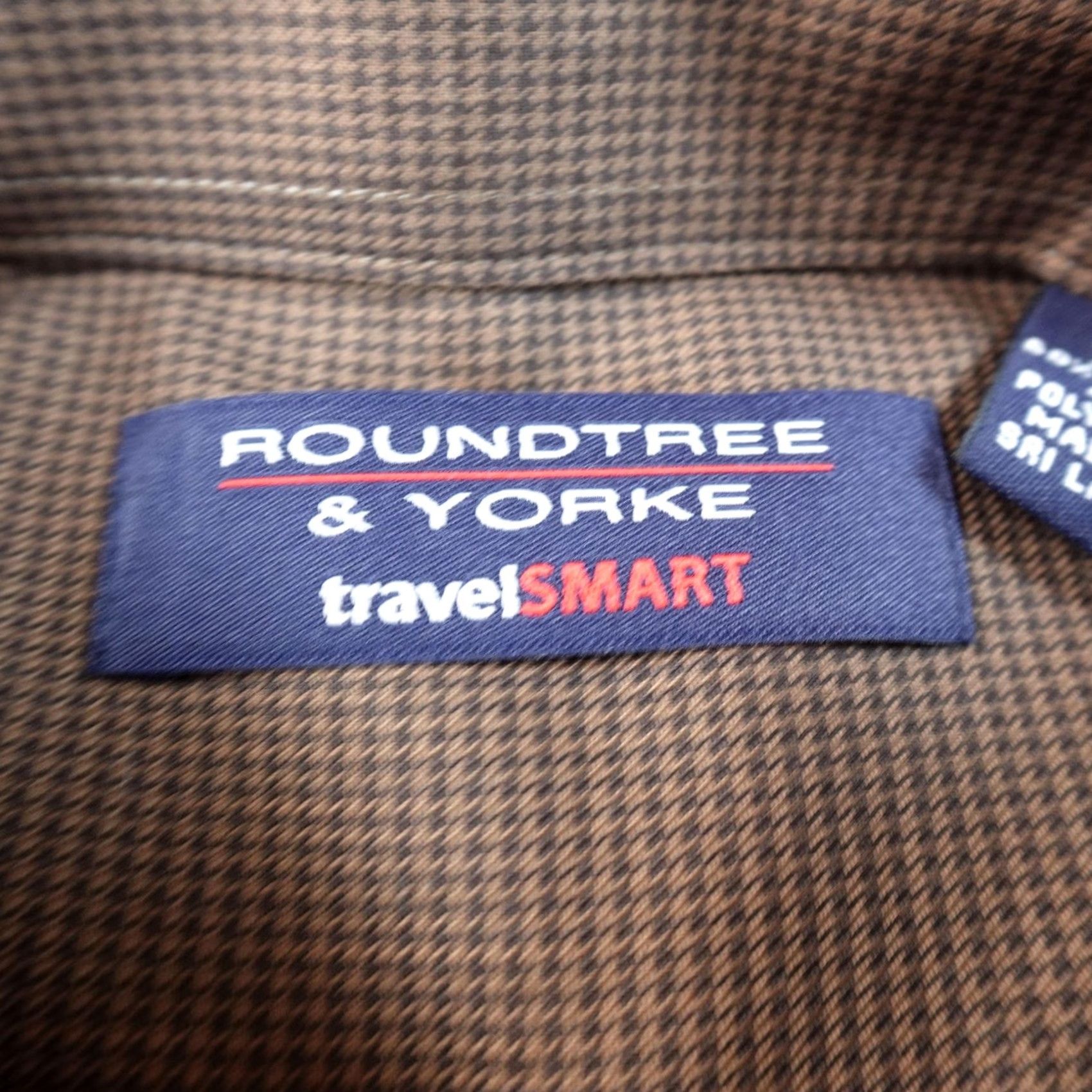 Roundtree & Yorke Roundtree & Yorke Shirt Mens XL Brown Check Long Sleeve Button Down Dress Catholic? Size US XL / EU 56 / 4 - 5 Thumbnail