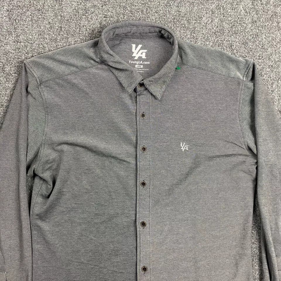 Other Youngla Shirt Men's Large Gray Button Up Long Sleeve L Size US L / EU 52-54 / 3 - 2 Thumbnail