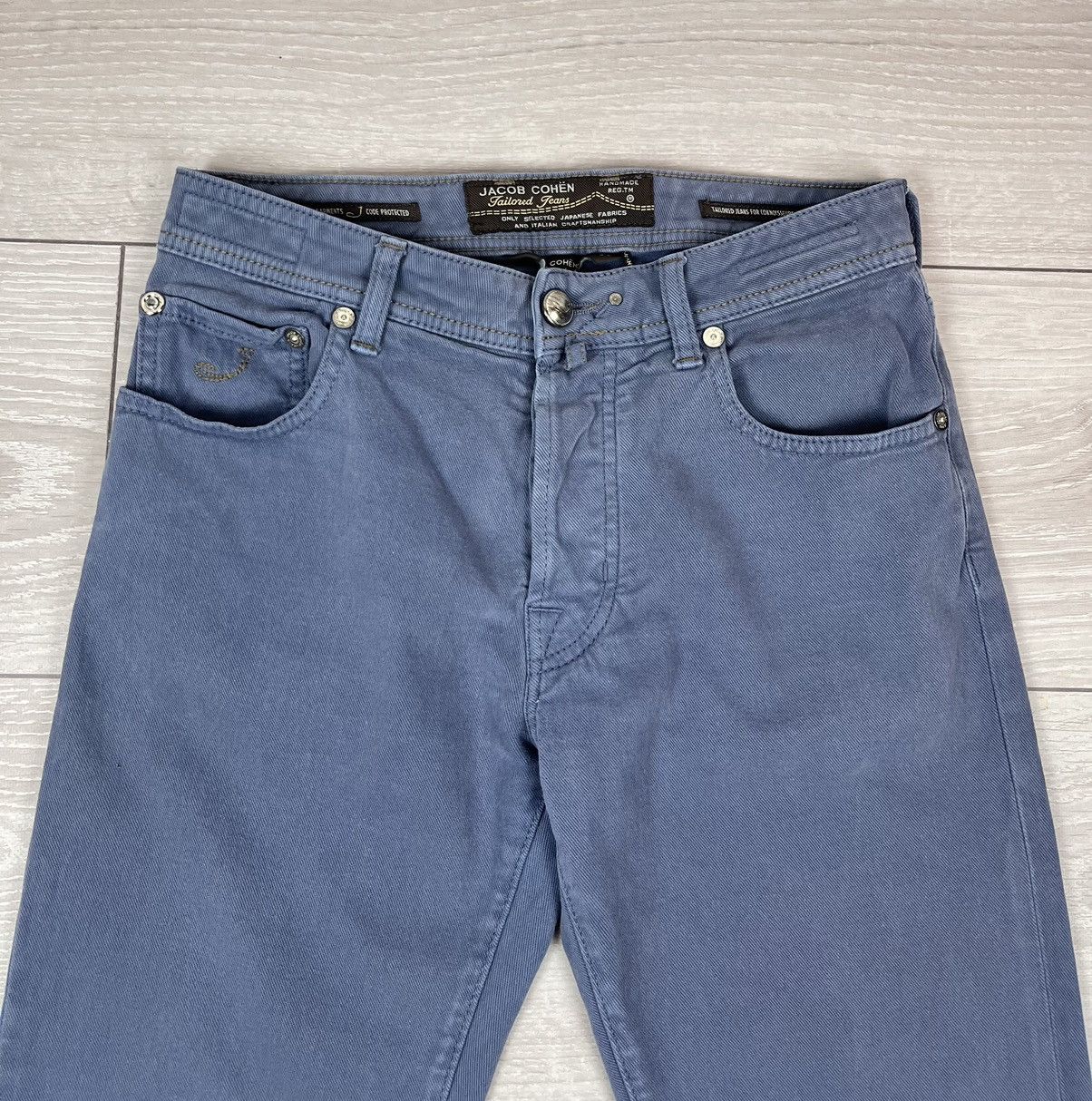 Jacob Cohen Jacob Cohen Luxury Hand Made Straight Blue Pants Jeans 31 sz Size US 31 - 6 Thumbnail