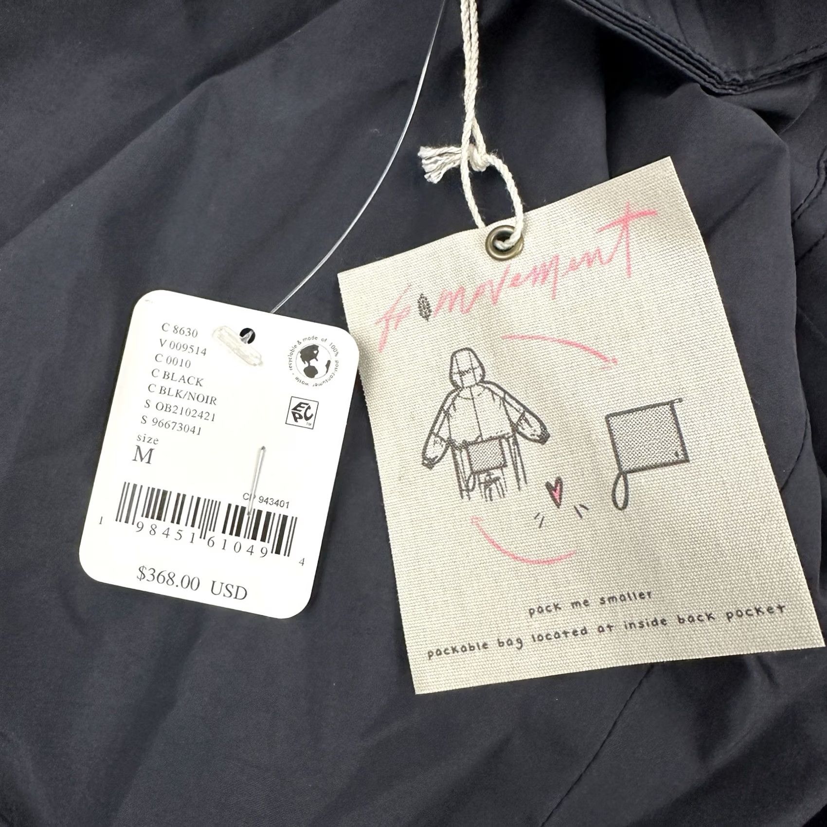 Free People Free People FP Movement Jumpsuit Women Medium Black Packable Ski Hood M Decade Ski Theme Pockets Size 32" / US 10 / IT 46 - 7 Thumbnail