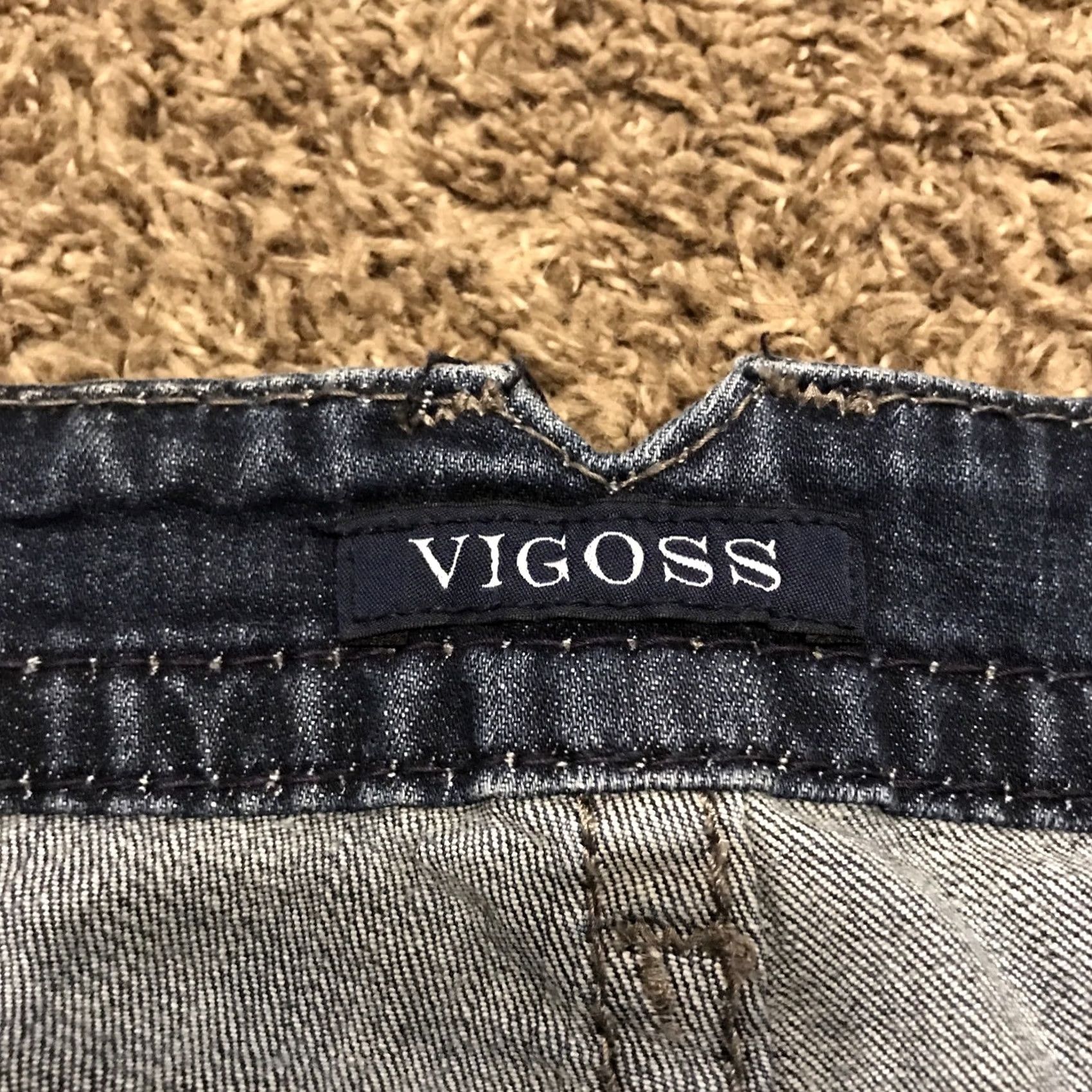 Vintage VIGOSS Womens Capri Jeans Denim Cotton Blue 7/8 Capris Regular Rise 32in Waist Inseam 22in Button Pockets Capris Size 28" / US 6 / IT 42 - 5 Thumbnail
