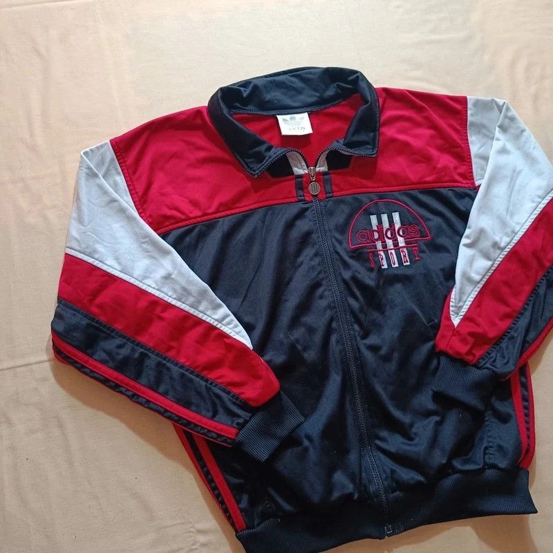 Adidas Vintage 80s Adidas Tracksuit Jacket Medium M Big Logo Size US M / EU 48-50 / 2 - 3 Thumbnail