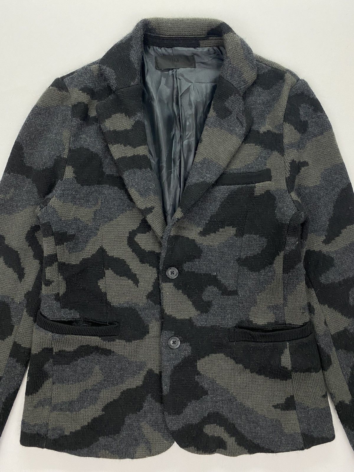 Japanese Brand 03 by Knitt03 14AW Camo Wool Jacket Size US XS / EU 42 / 0 - 3 Thumbnail