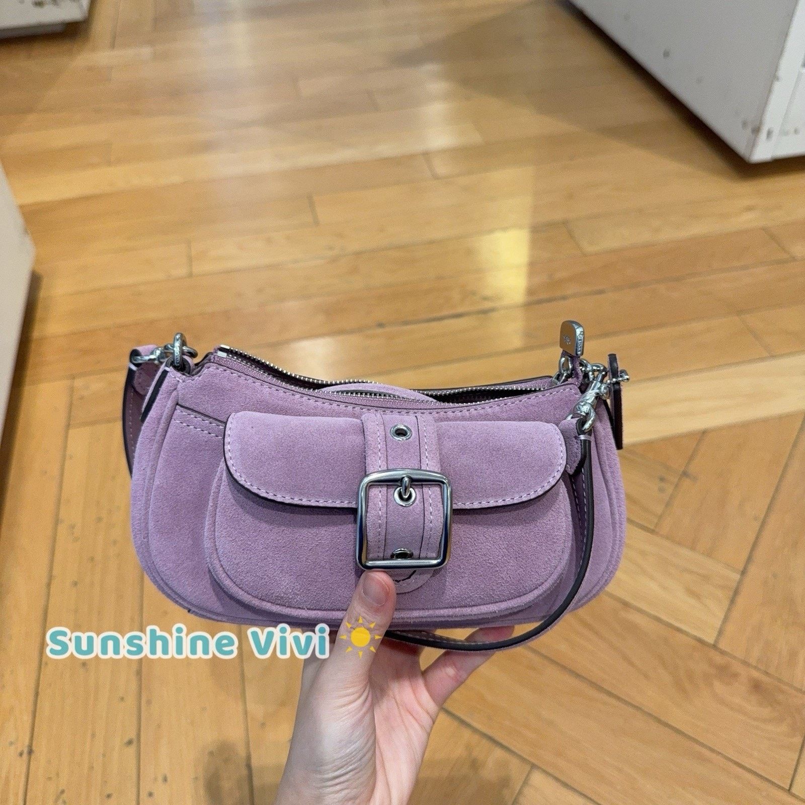 Coach NWT Coach Ashton Mini Shoulder Bag CDB12 Silver/Light Violet Size ONE SIZE - 1 Thumbnail
