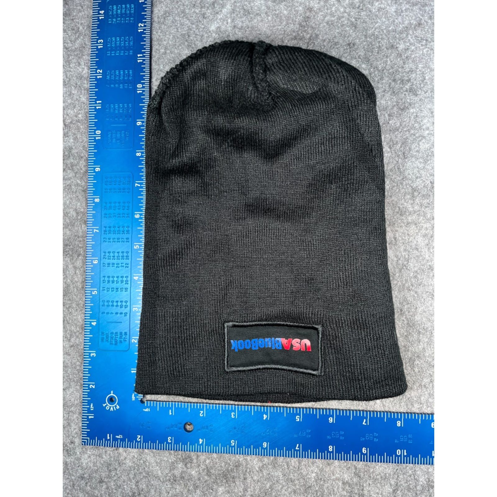 Vintage HitWear USA Black Beanie Knit Adult One Size - Hat/Cap, Embroidered Logo, 100% Polyester HitPromo, Unisex Adults, Fall/Winter, Ski Theme Size ONE SIZE - 5 Thumbnail