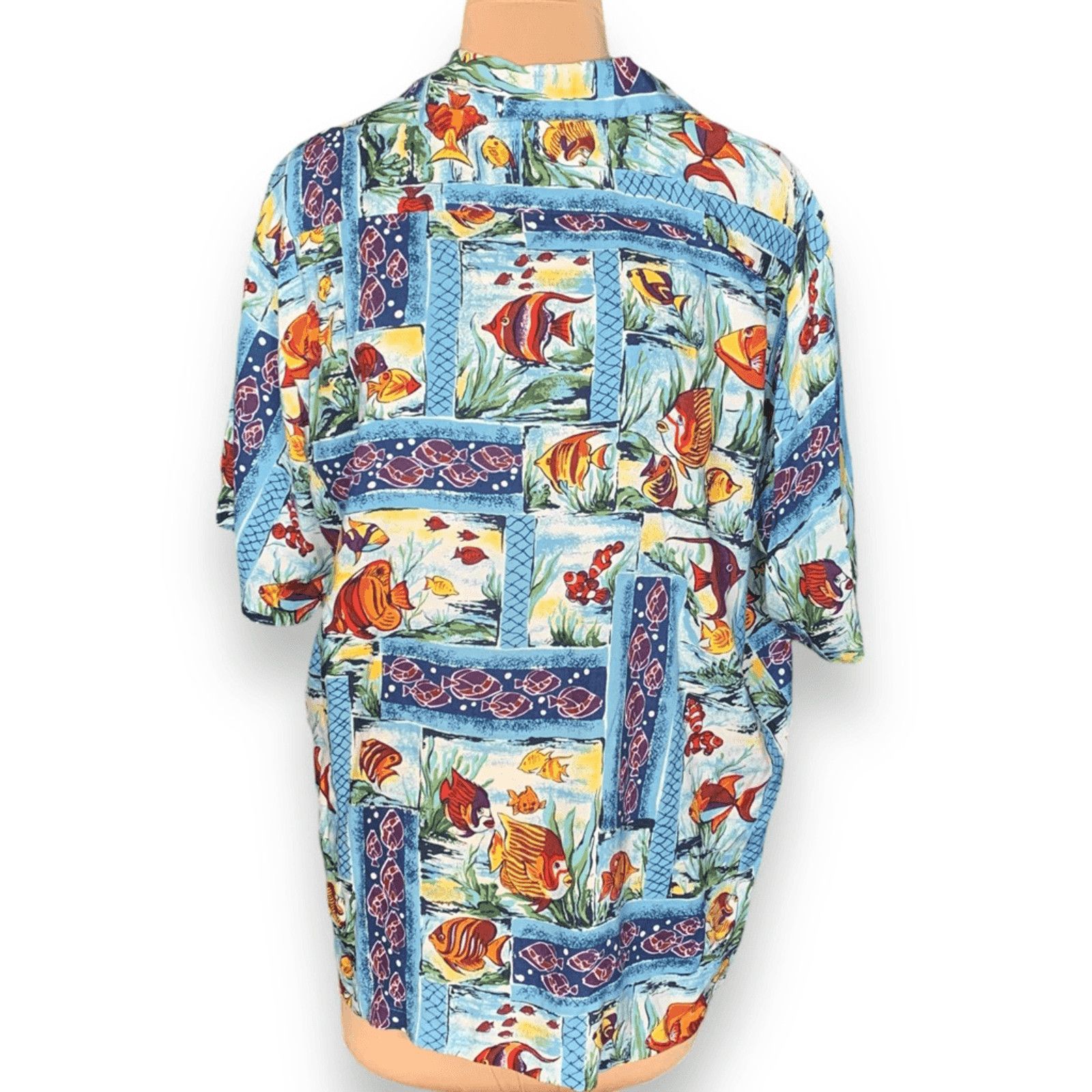 Vintage Vintage 90s Joe Kealoha Hawaiian Shirt Tropical Fish Print Size US L / EU 52-54 / 3 - 5 Thumbnail