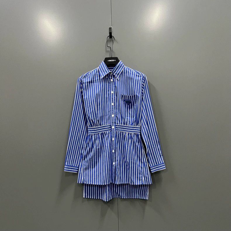 Prada Prada Striped triangle shirt dress 2502-Nextarrow | Grailed