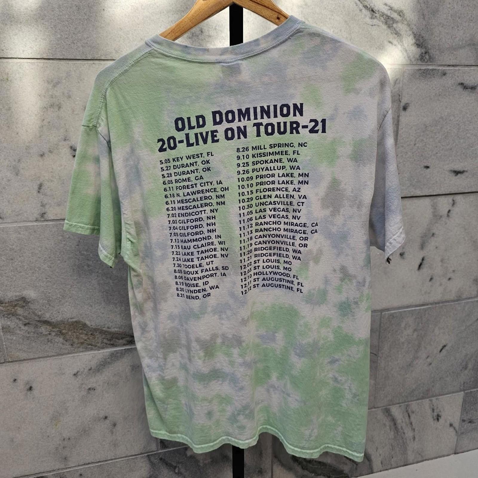 Other Men's Blue and Green Old Dominion Tour 20-21 T-shirt Size US L / EU 52-54 / 3 - 3 Thumbnail