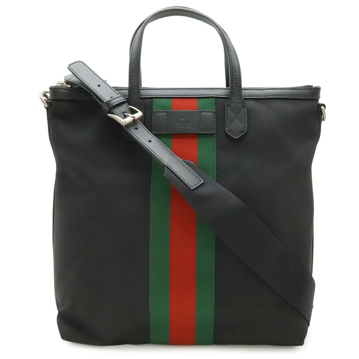 Gucci Gucci Gucci Web Nylon Canvas 2way Tote Bag Textile Tote Bag 619751 DUTY FREE for USA Size ONE SIZE - 1 Thumbnail