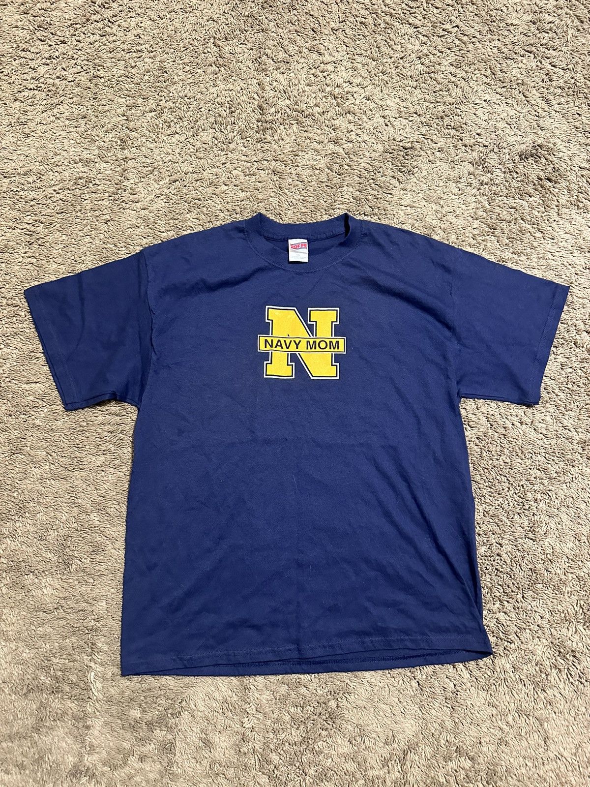NCAA × Nike × Vintage Vintage NCAA Navy university “mom” shirt 90s size large Size US L / EU 52-54 / 3 - 1 Thumbnail