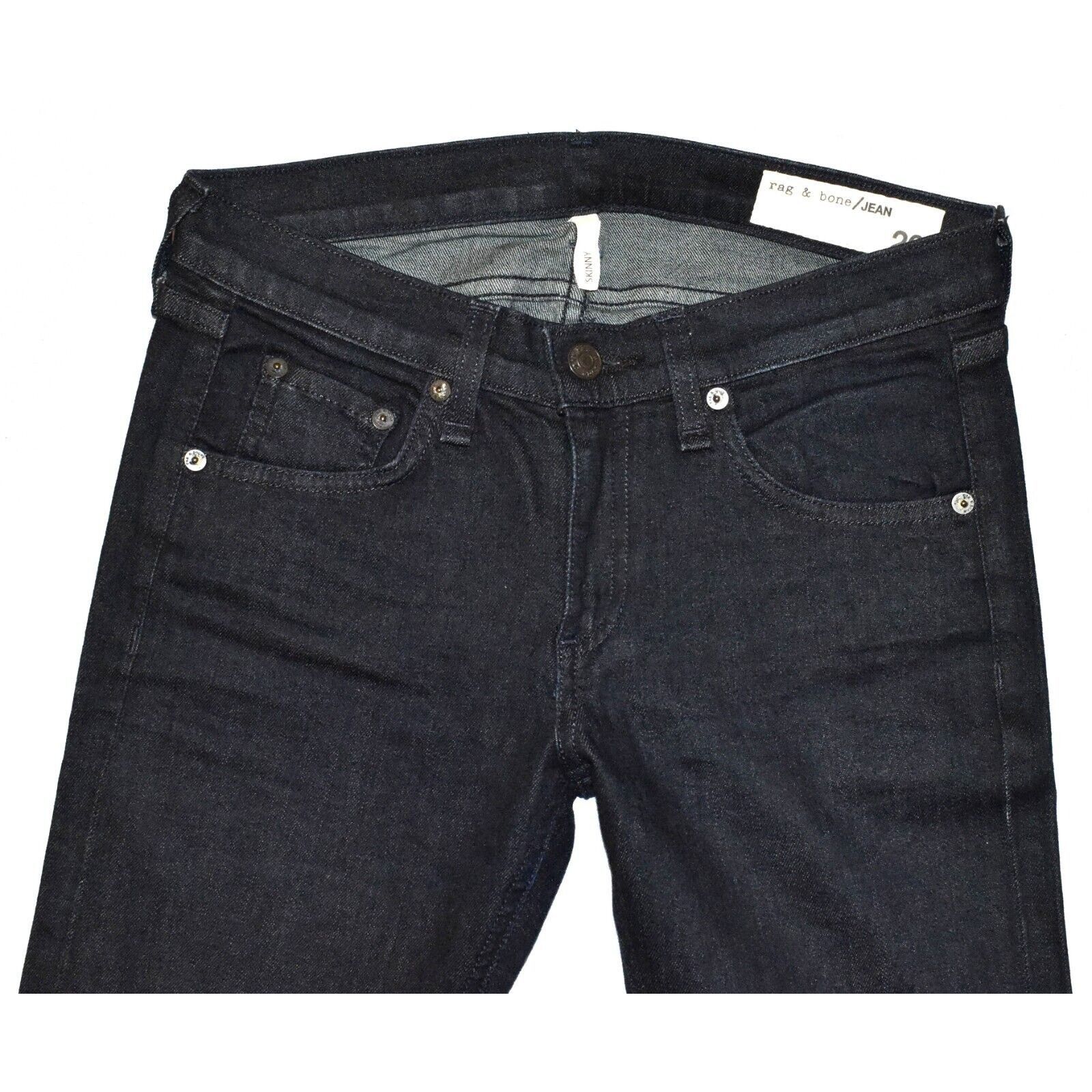 Rag & Bone B0 RAG & BONE Dark Wash Olive Harrow Skinny Stretch Jeans 26 Size 26" / US 2 / IT 38 - 2 Thumbnail
