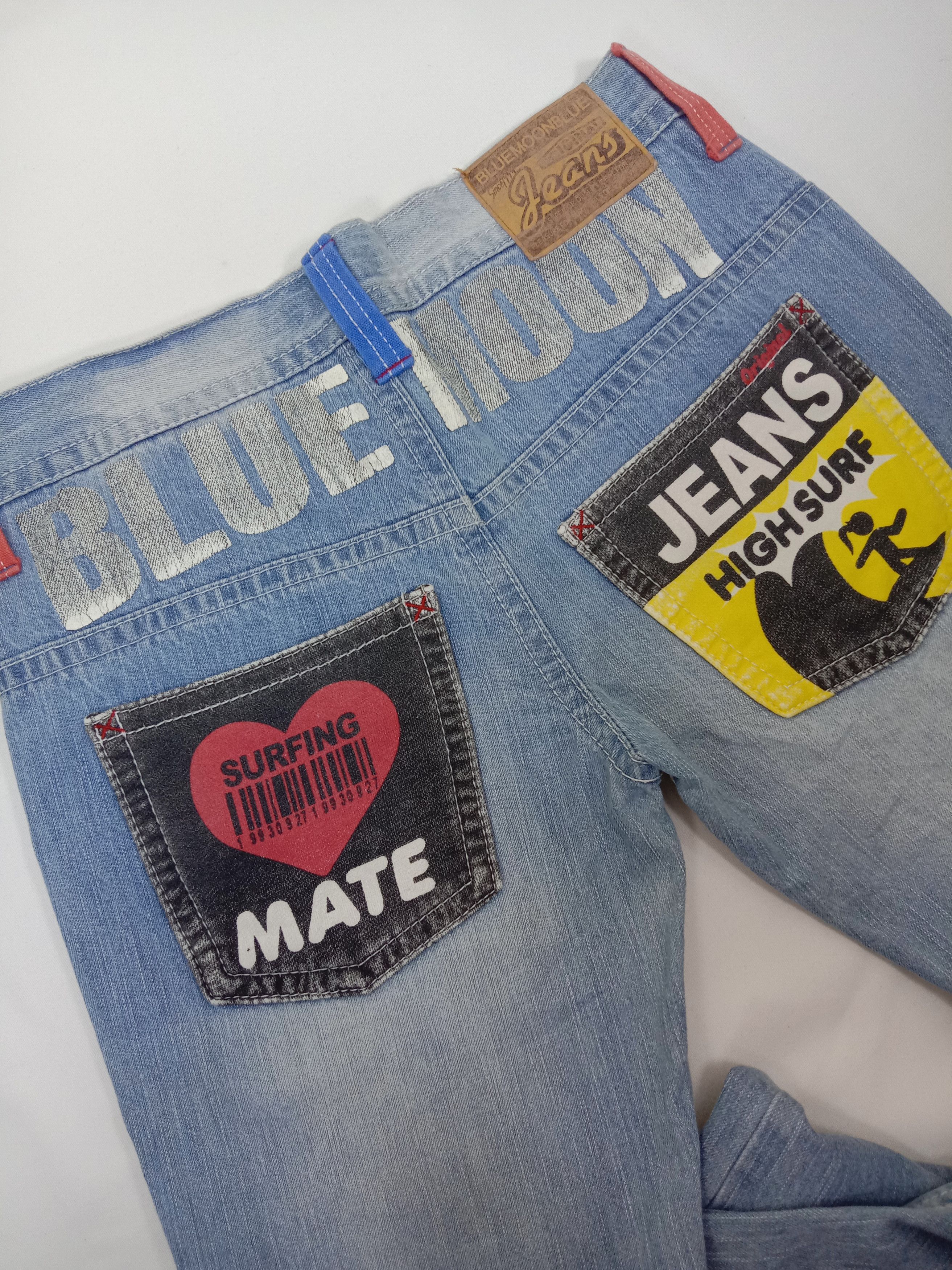 Japanese Brand Vintage Blue Moon Blue Surf Style Jeans Size US 31 - 13 Thumbnail