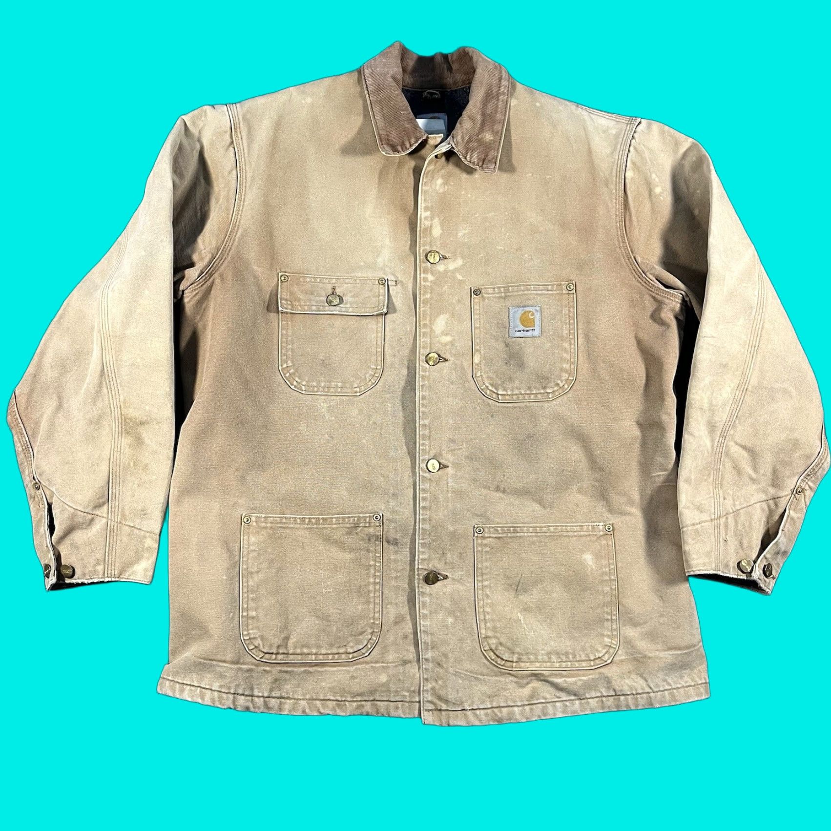 Carhartt VINTAGE Carhartt Blanket Button Up Chore Barn Workwear Jacket CO1 BRN 44 Large Size US M / EU 48-50 / 2 - 1 Thumbnail