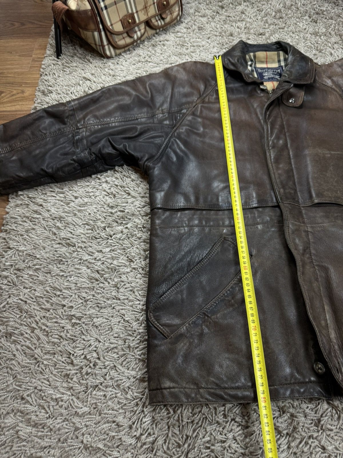 Burberry × Vintage Vintage leather jacket Burberry original luxury casual item Size US XL / EU 56 / 4 - 7 Thumbnail