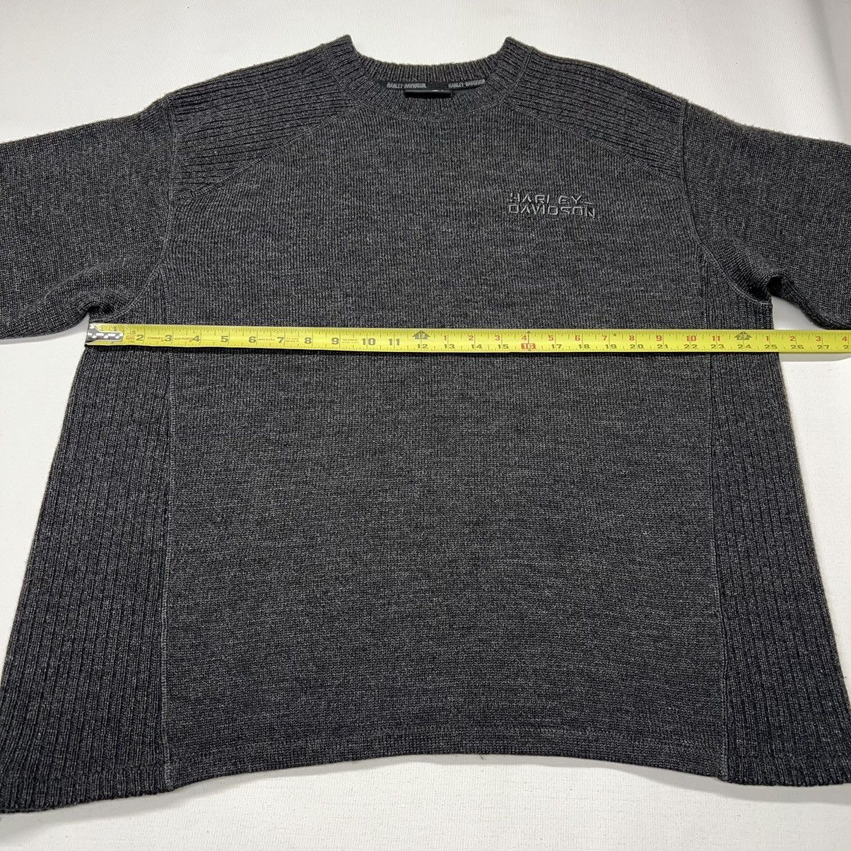 Harley Davidson Harley Davidson Sweater Grey Wool Knit Crewneck Logo Biker Size US XL / EU 56 / 4 - 16 Thumbnail