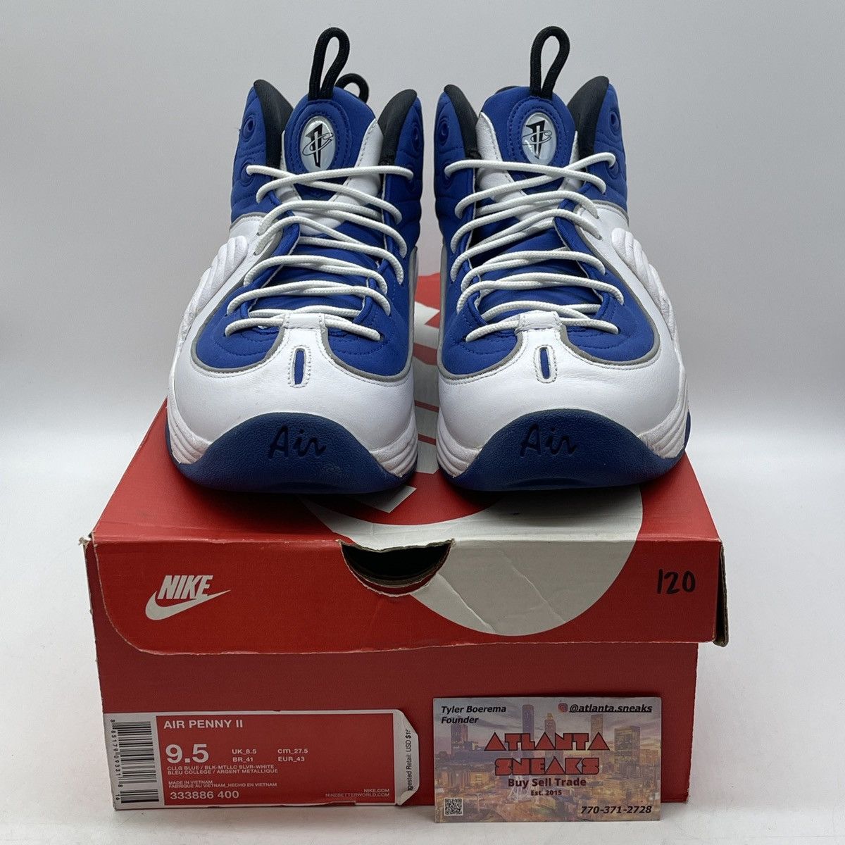 Nike Air penny 2 Atlantic blue Size US 9.5 / EU 42-43 - 2 Thumbnail