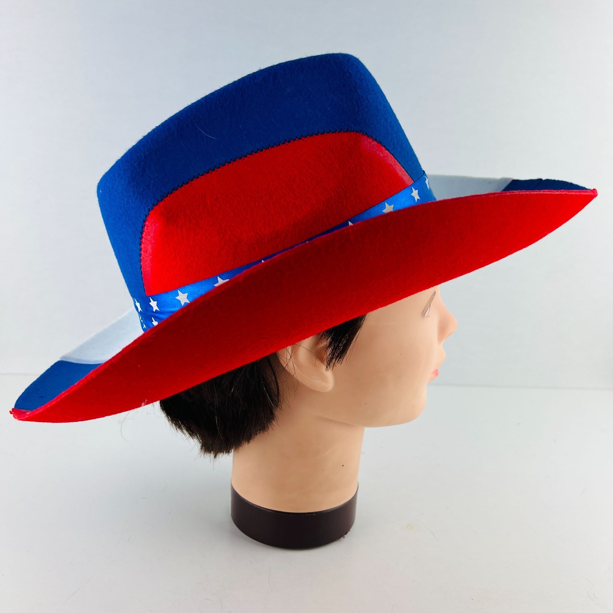 Other Cowboy Hat - Red, White & Blue Patriotic Parade Hat Size ~7. Size ONE SIZE - 3 Thumbnail
