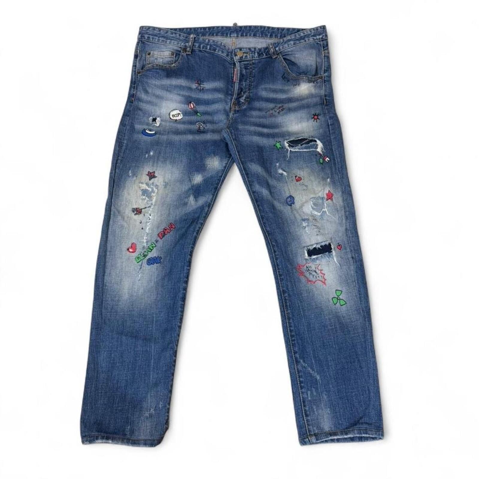 Dsquared2 DSQUARED2 denim jeans with unique design Size US 38 / EU 54 - 2 Thumbnail