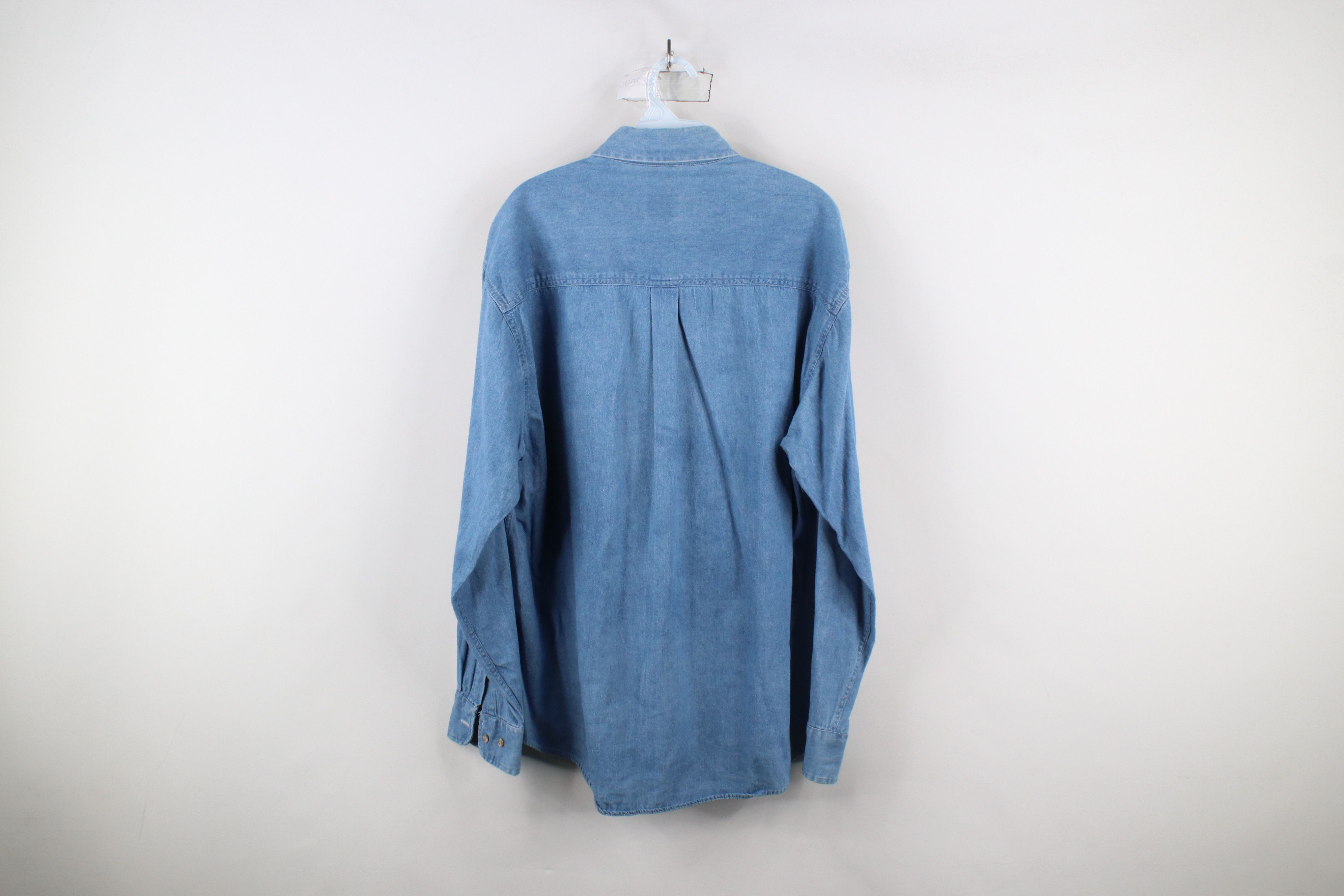 Vintage Vintage 90s Streetwear Tabasco Hot Sauce Denim Button Shirt Size US XL / EU 56 / 4 - 9 Thumbnail