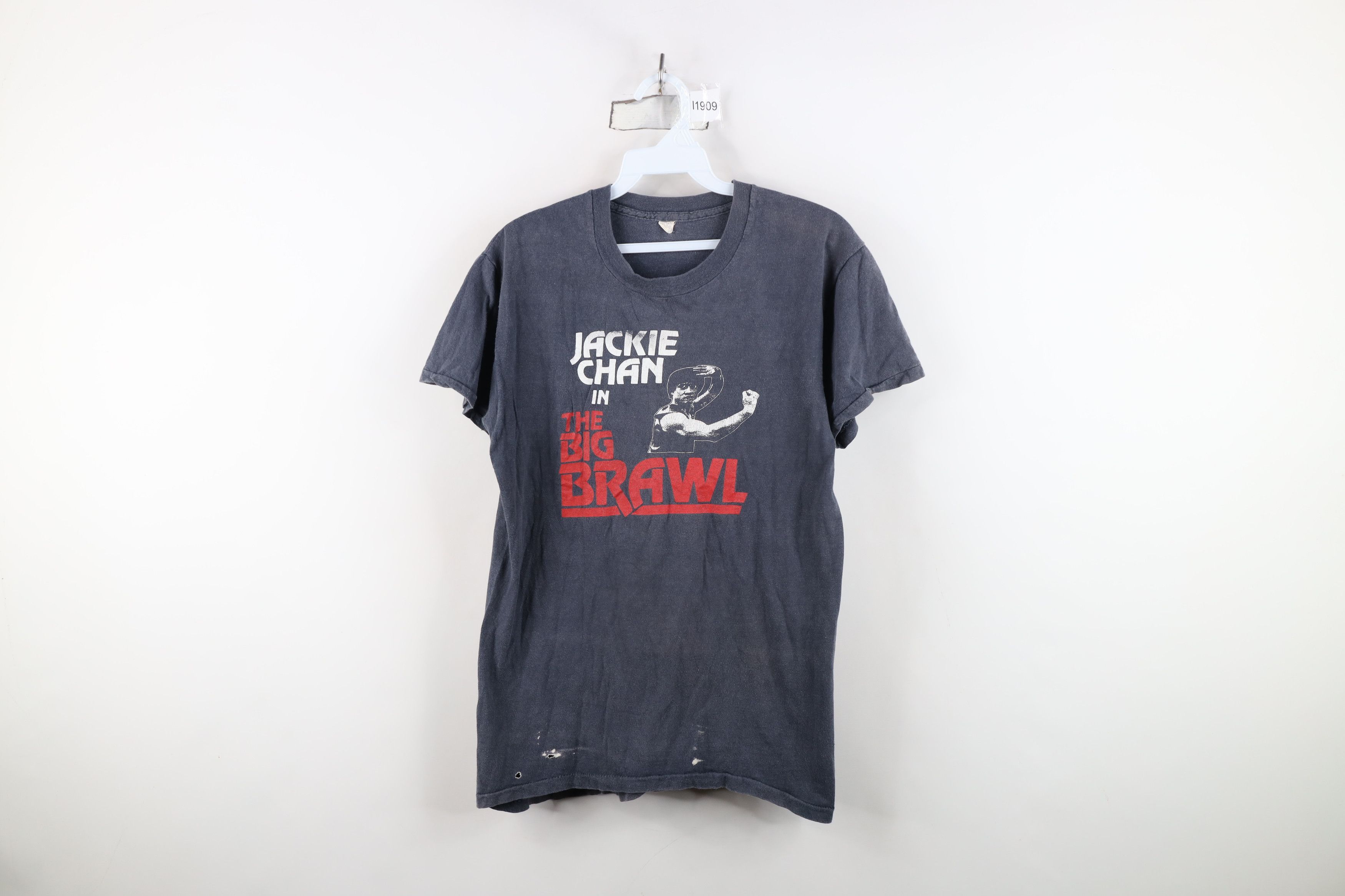 Vintage 80s Jackie Chan In the Big Brawl Movie T-Shirt USA