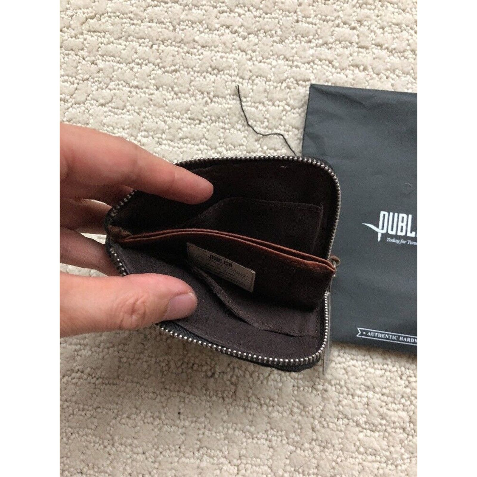 Publish Publish Bingham Leather Zip Wallet (Black / brown) Used Size ONE SIZE - 4 Thumbnail