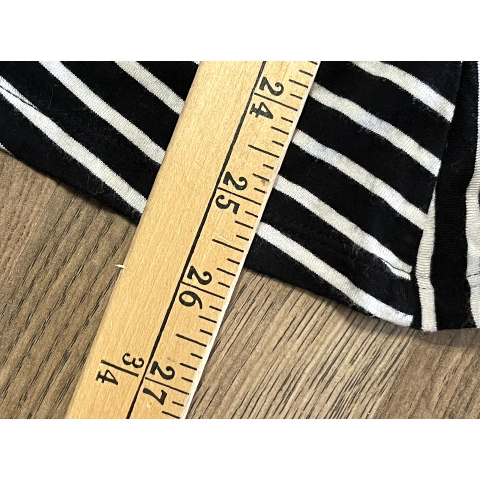 Old Navy Old Navy Dress Women’s Size Medium Black White Striped A-Line Long Sleeve Knee Length Size M / US 6-8 / IT 42-44 - 3 Thumbnail