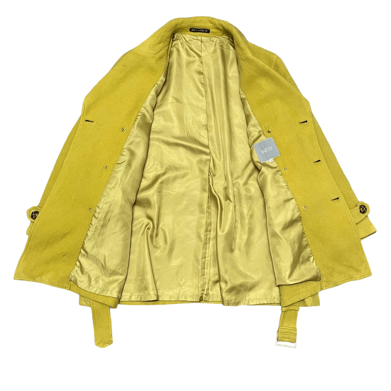 Yohji Yamamoto Vintage Ined by Yohji Yamamoto Wool Coat with Belt Size US M / EU 48-50 / 2 - 6 Thumbnail