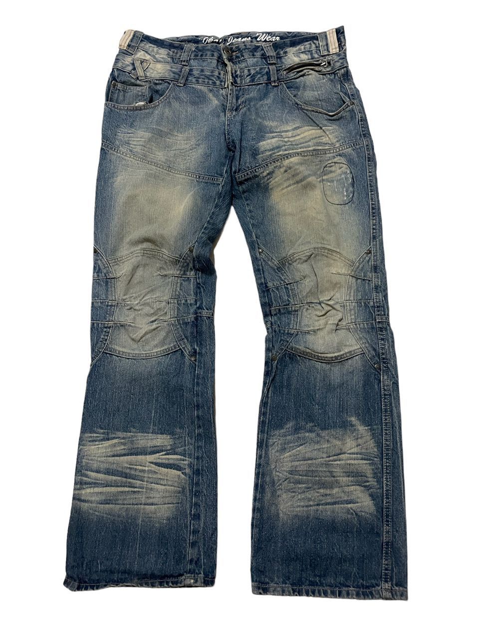 Japanese Brand Okay jeans Wear flared double waist denim Size US 38 / EU 54 - 1 Thumbnail